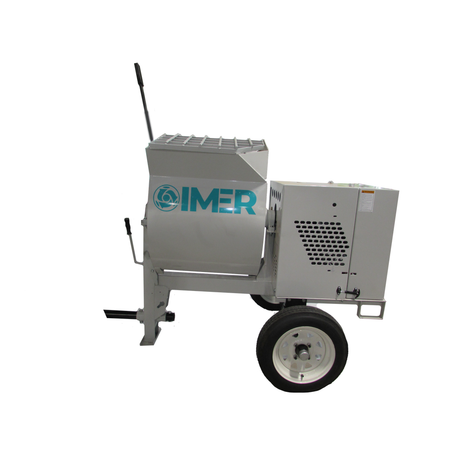 IMER Horizontal Shaft Mortar Mixer | 6 cu ft Steel Drum | HSM 6 - 1130061