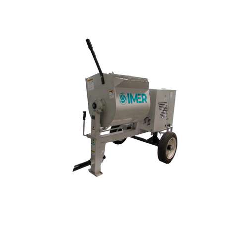 IMER Horizontal Shaft Mortar Mixer | 6 cu ft Steel Drum | HSM 6 - 1130061