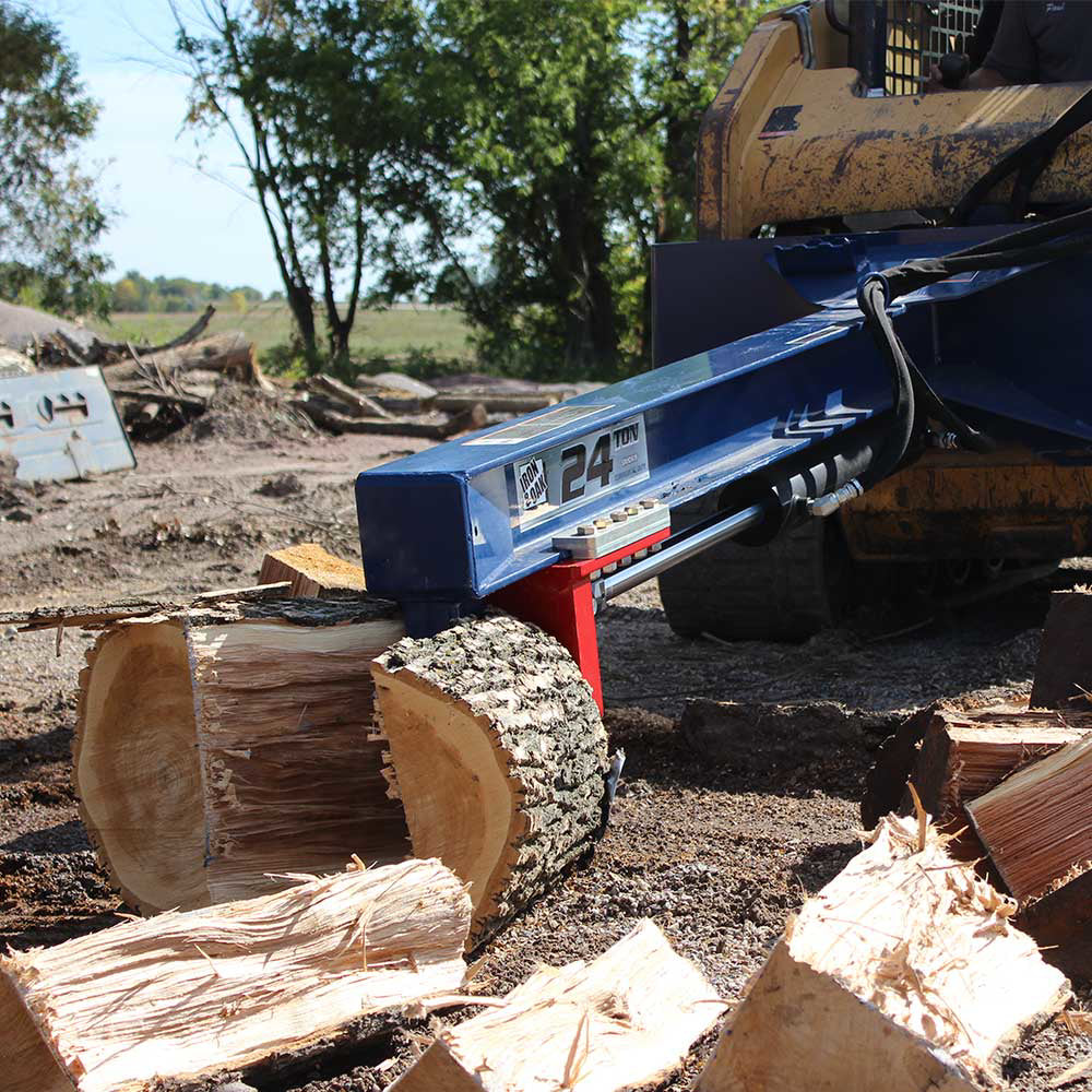 Iron & Oak Upside Down 24 Ton Skid Steer Log Splitter Attachment
