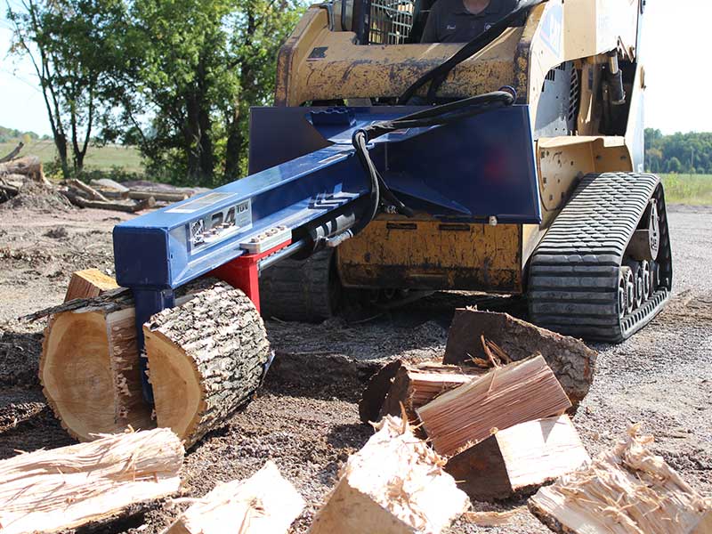 Iron & Oak Upside Down 24 Ton Skid Steer Log Splitter Attachment