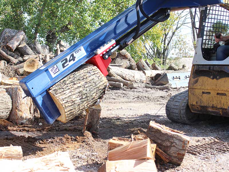 Iron & Oak Upside Down 24 Ton Skid Steer Log Splitter Attachment