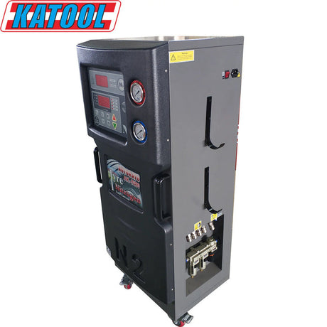 Side-view of the Katool KT-N80 Tire Nitrogen Generator, showing the sleek, gray cabinet design with handles for mobility.