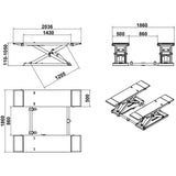 Katool Mid Rise Scissor Lift X80-PNEUMATIC