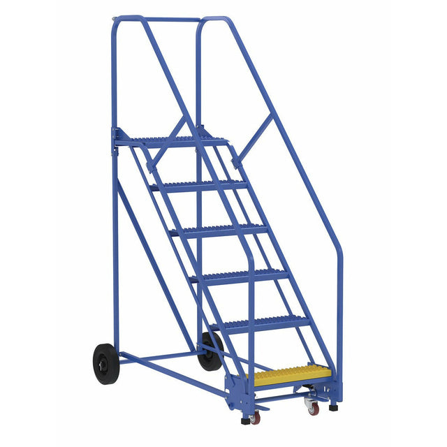 Vestil Rolling Warehouse Ladders (6-11 Step)-LAD-6-14-G-EZ