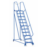 Vestil Steel Maintenance Ladder 58 Degree 11 Perforated 24 In. Step Width 350 Lb. Capacity Blue- LAD-MM-11-P
