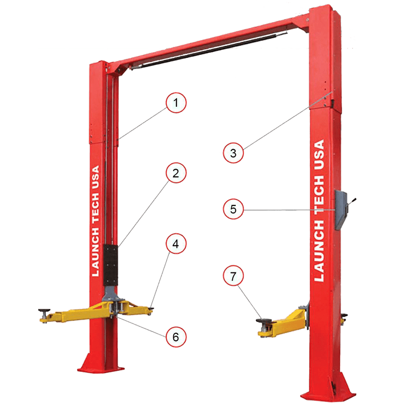 Launch Tech USA TLT211-AS 11,000 lb Clear Floor - Asymmetric - ALI Certified TLT211-AS-R