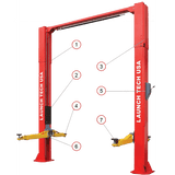 Launch Tech USA TLT211-AS 11,000 lb Clear Floor - Asymmetric - ALI Certified TLT211-AS-R