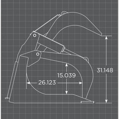 Loflin Fabrication Xtra Heavy Duty Rock Grapple Bucket