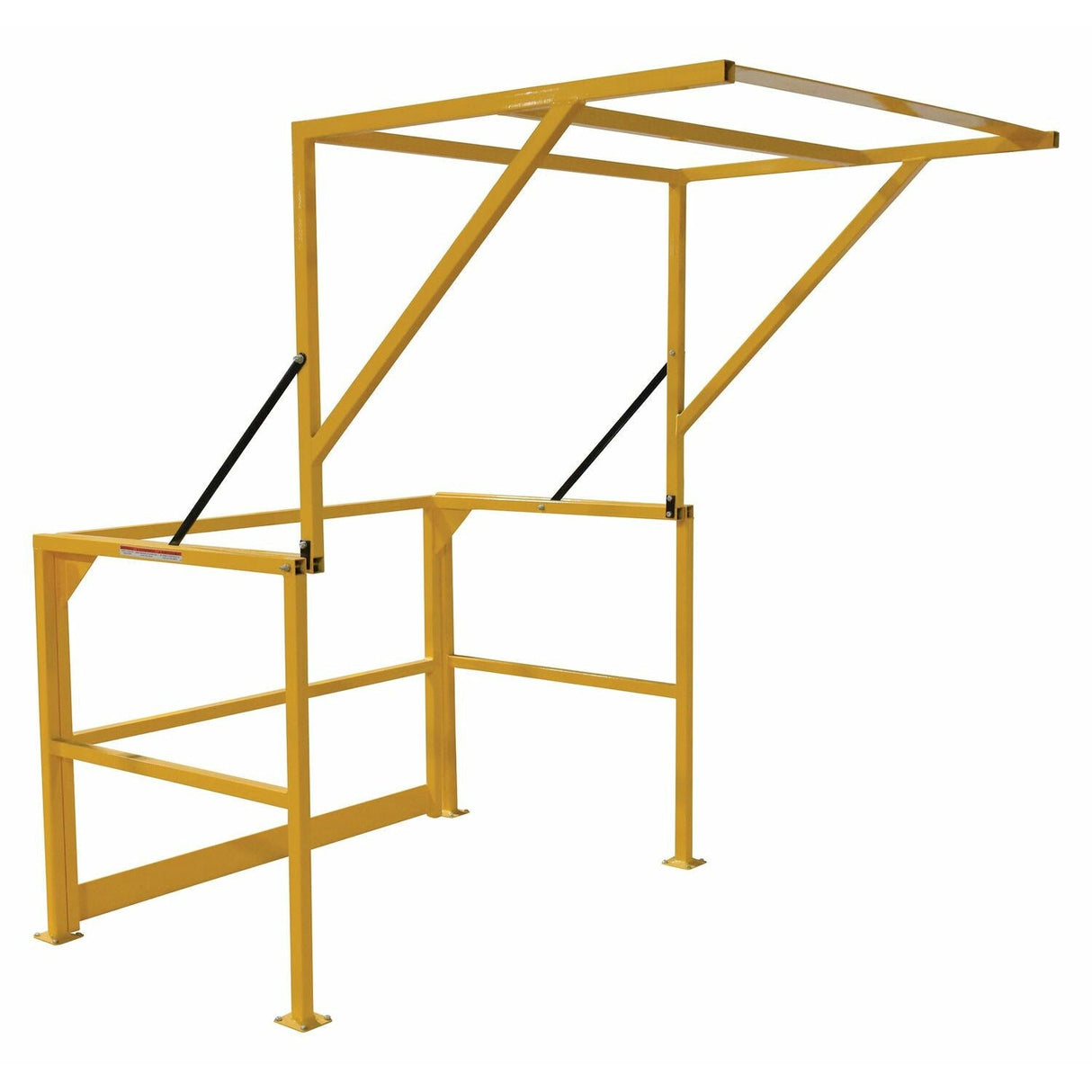 Vestil Steel Mezzanine Safety Gate 79-5/16 In. x 68-1/2 In. x 80-1/16 In. Yellow-MEZZ-200