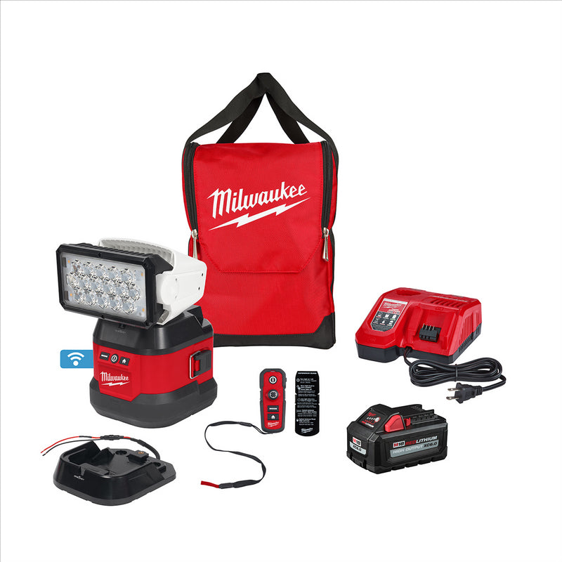 Milwaukee Tool M18 Utility Remote Control Search Light Kit w/ Portable Base