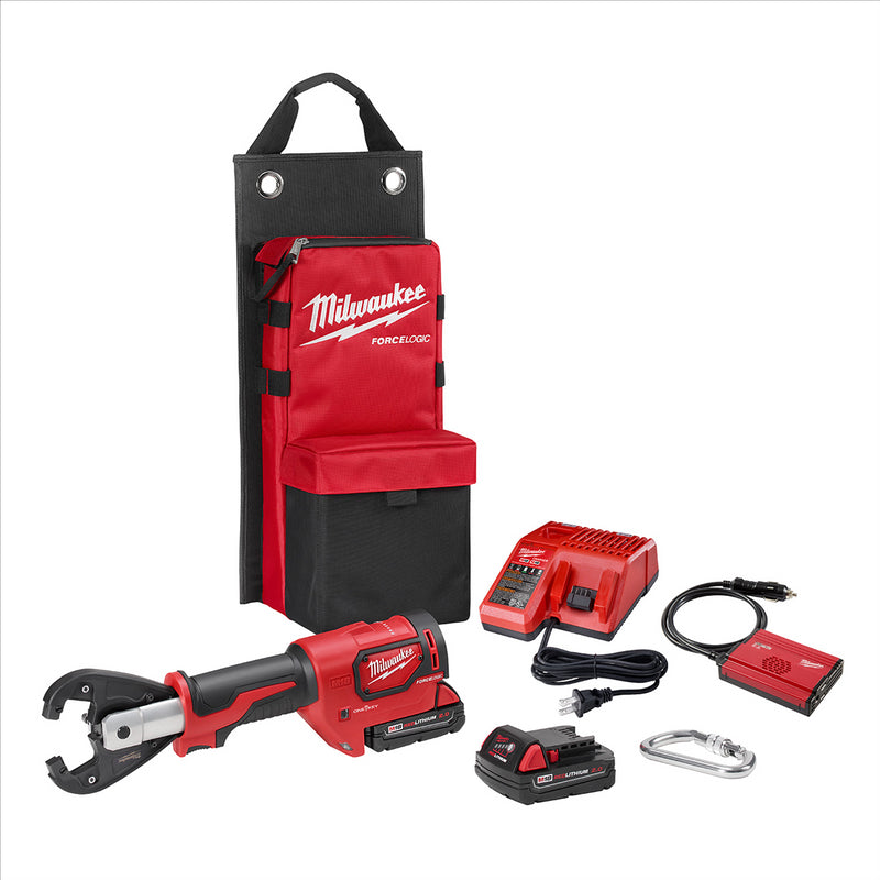 Milwaukee M18FORCE LOGIC 6T Utility Crimper Kit with Kearney Grooves 2678-22K