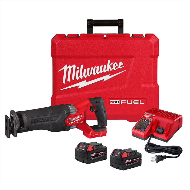 Milwaukee Tool M18 FUEL SAWZALL Recip Saw w/ ONE-KEY - 2 Battery XC5.0 Kit