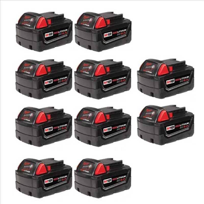 Milwaukee Tool M18 REDLITHIUM XC5.0 Extended Capacity Battery (10 Pk)