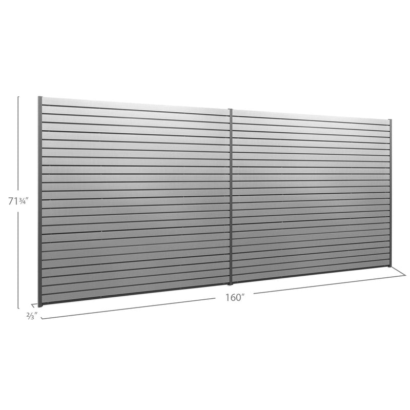 NewAge PVC Slatwall 80 SQ. FT. with 40-Piece Accessory Kit