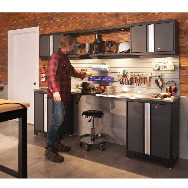 NewAge Bold Series 6 Piece Cabinet Set With Base, Wall Cabinets and 48 in. RTA Locker