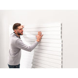 NewAge PVC Slatwall 120 SQ. FT. with 40-Piece Accessory Kit