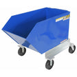 Vestil Steel Portable Tilting Hopper 1/2 Cubic Yard 2,000 Lb. Capacity Blue-P-HOP-0.5