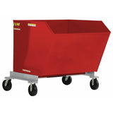 Vestil Steel Portable Tilting Hopper 1-1/2 Cubic Yard 2,000 Lb. Capacity Red -P-HOP-1.5-RD