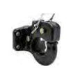 A black Pintle Hitch replacement for Haugen Quick Attach Truss Jibs and Fork Slot Jibs, with a 2,000 lbs capacity and weighing 4.30 lbs.