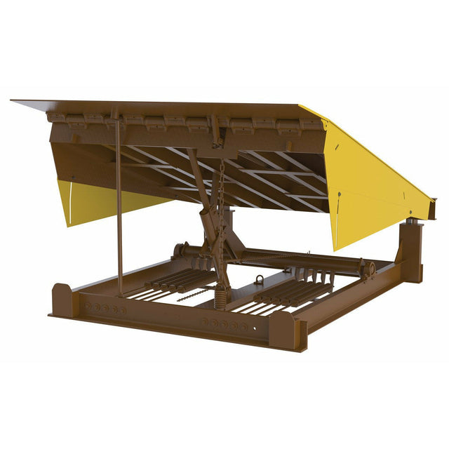 Vestil Steel Pull Chain Mechanical Dock Leveler 7 Ft. x 8 Ft. 45000 Lb. Capacity Brown/Yello-RR-78-45