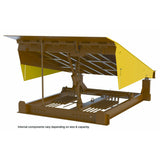 Vestil Steel Pull Chain Mechanical Dock Leveler 6 Ft. x 8 Ft. 40000 Lb. Capacity Brown/Yellow-RR-68-40