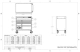 Extreme Tools RX Series 41" x 25" 11 Drawer Roller Cabinets