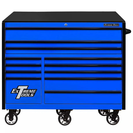 Extreme Tools RX Series 55"W x 25"D 12 Drawer Roller Cabinet 150 lb Slides