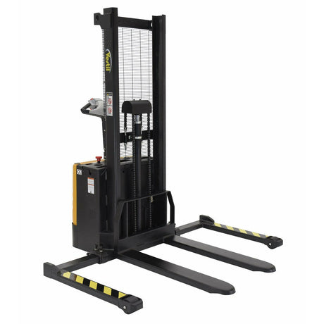 Vestil 42" Fork Electric Straddle Stacker with 2000 lb Cap and 62" Lift Ht Fixed Forks - S-62-FA