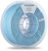 A detailed close-up of a CreatBot S-Blue Quick-Remove Support 3D printer filament spool, highlighting the wound light blue filament and product label.