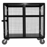 Vestil Welded Steel Expanded Metal Security Cart 30 In. x 60 In. 2,000 Lb. Capacity Black-SCW-XM-3060-BK