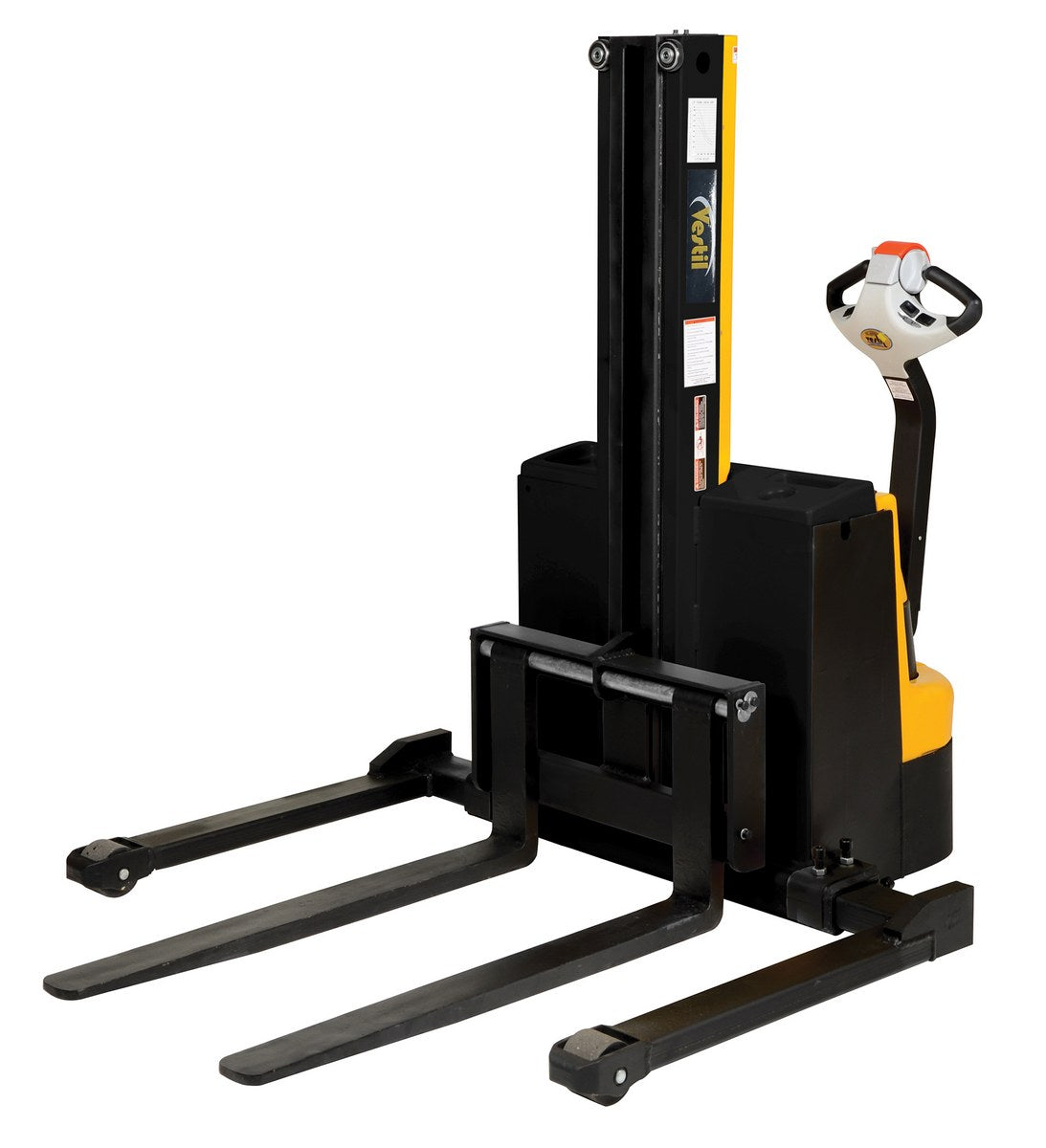 Vestil Narrow Mast Stackers with Powered Drive and Powered Lift