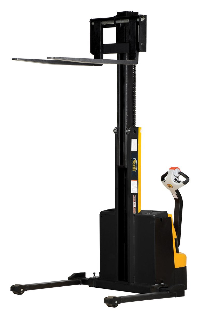 Vestil Narrow Mast Stackers with Powered Drive and Powered Lift