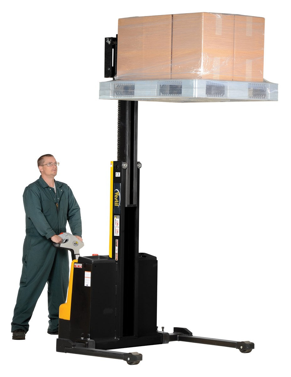Vestil Narrow Mast Stackers with Powered Drive and Powered Lift