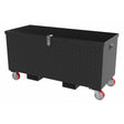 Vestil Steel Tread Plate Toolbox with Casters and Fork Pockets 24 In. x 60 In. 3,000 Lb. Capacity Black-STTB-2460-CF