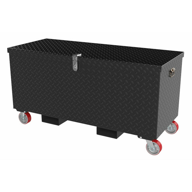 Vestil Steel Tread Plate Toolbox with Casters and Fork Pockets 24 In. x 60 In. 3,000 Lb. Capacity Black-STTB-2460-CF