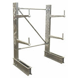 Vestil Galvanized Steel Standard Duty Cantilever Single Sided Upright 6 Ft x 24 In. Arm Gray Set-SU-C-6-24-G-SET