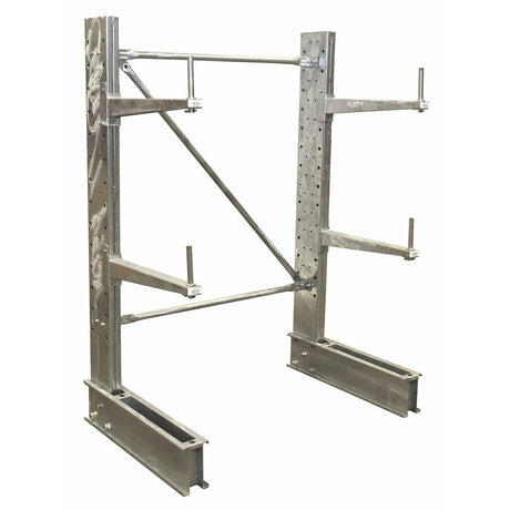 Vestil Galvanized Steel Standard Duty Cantilever Single Sided Upright 6 Ft x 24 In. Arm Gray Set-SU-C-6-24-G-SET