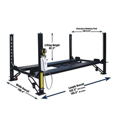 Tuxedo FP8K-DX-XLT 8,000 lb Deluxe Storage Lift Extended Length / Height - Poly casters, drip trays, jack tray FP8K-DX-XLT