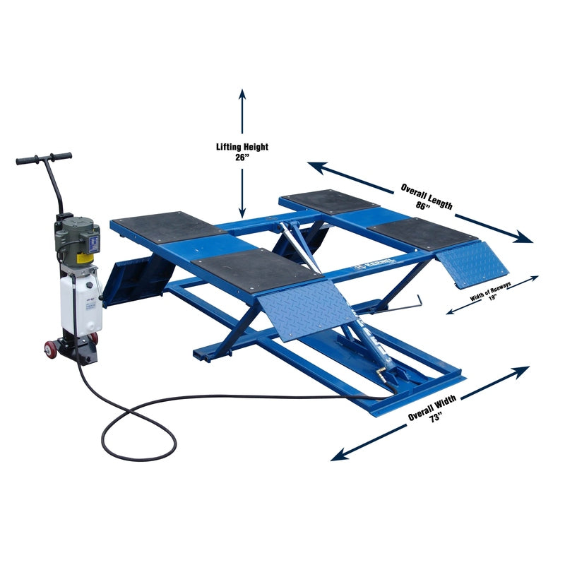 Tuxedo LR-26-PAD 6,000 lb Low-Rise Scissor Lift LR-26-PAD