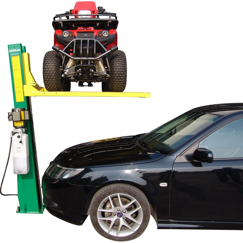 Tuxedo SC-2K 2,000 lb Single Column Lawnmower Storage Lift - 110V Duro Included SC-2K