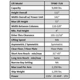 Tuxedo TP9KF-TUX 9,000 lb Two Post Floor Plate - Symmetric TP9KF-TUX
