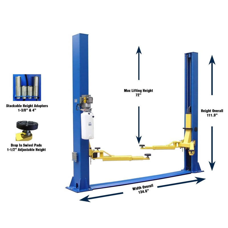Tuxedo TP9KFX 9,000 lb Two Post Floor Plate - Symmetric TP9KFX