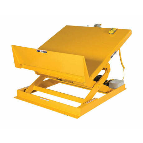 Vestil Steel Ergonomic Lift/Tilt Table 54 In. x 48 In. 230 Volt 1 Phase 2,000 Lb. Capacity Yellow-ULTT-5448-2-YEL230-1