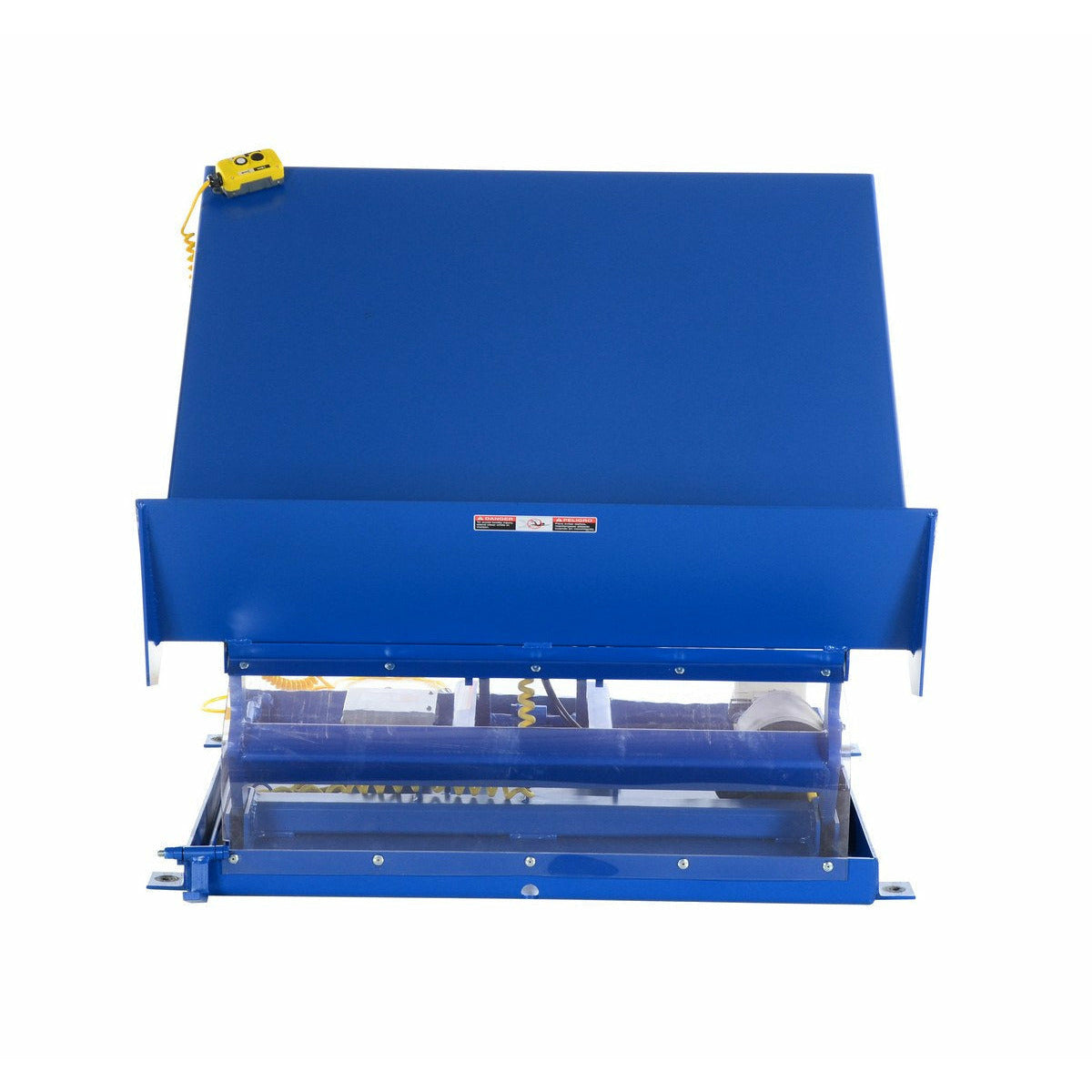 Vestil Steel Lift Table 54 In x 48 In AC Powered 230 Volt 3 Phase 6,000 Lb. Capacity Blue-UNI-5448-6-BLU-230-3