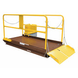 Vestil Steel Premium Truck Scissor Dock Lift 8 In. x 10 In. 8,000 Lb. Capacity Brown/Yellow- WL-100-8-810