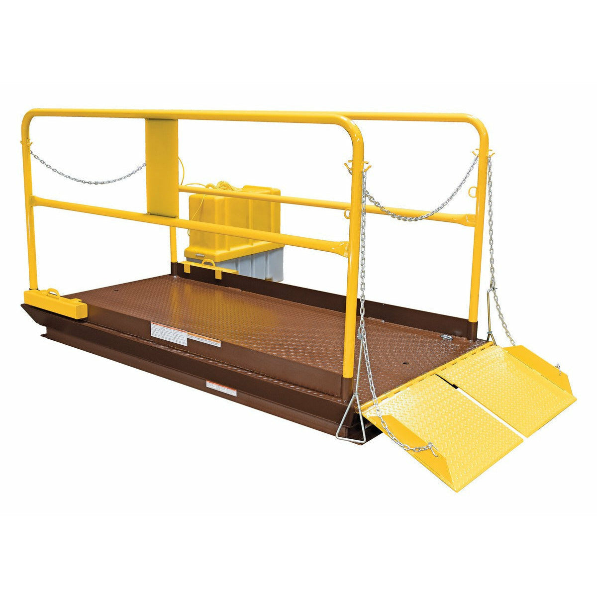 Vestil Steel Premium Truck Scissor Dock Lift 7 In. x 8 In. 10,000 Lb. Capacity Brown/Yellow - WL-100-10-78