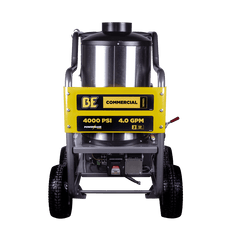 BE Power Equipment 4000 PSI @ 4.0 GPM DD Hot Water Pressure Washer (w/ Powerease 420 Engine & AR Triplex Pump)