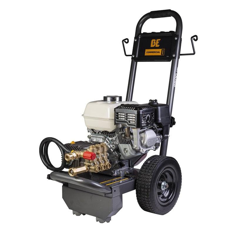 BE Power Equipment B2565HCS 2500 PSI Commercial Gas Pressure Washer @ 3.0 GPM Direct Drive 196cc Honda Engine Triplex Comet Pump