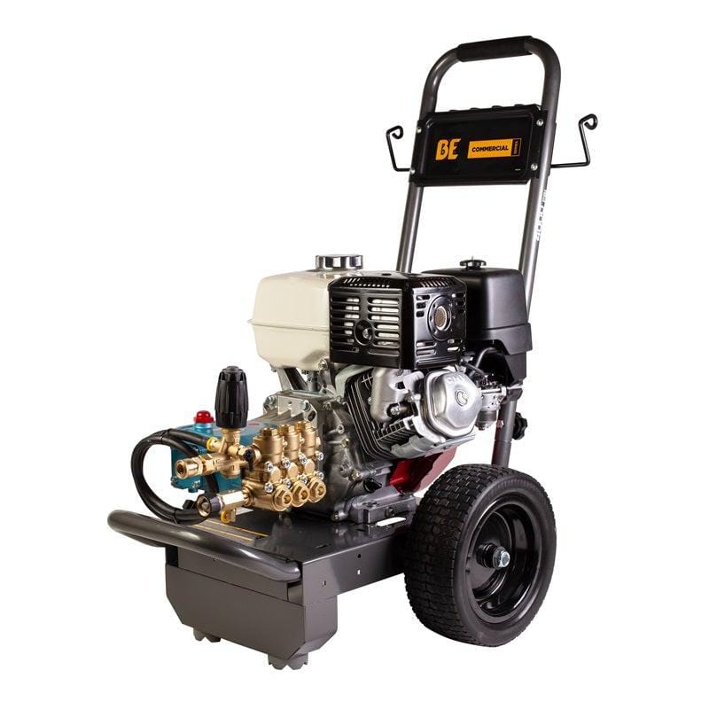 BE Power Equipment Professional Commercial Gas Pressure Washer, Honda GX390 CAT 66DX40GG1 Pump 389CC 4000PSI @ 4.0 GPM