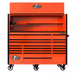 Extreme Tools RX Series 72"W x 30"D Professional Hutch & 19 Drawer Roller Cabinet w/ 250lbs Slides Combo